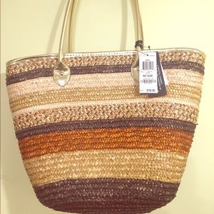 Style & Co woven handbag/ tote new with tags